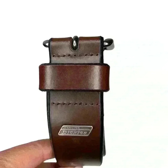 Dickies Men’s Brown Leather Belt - Picture 2 of 8